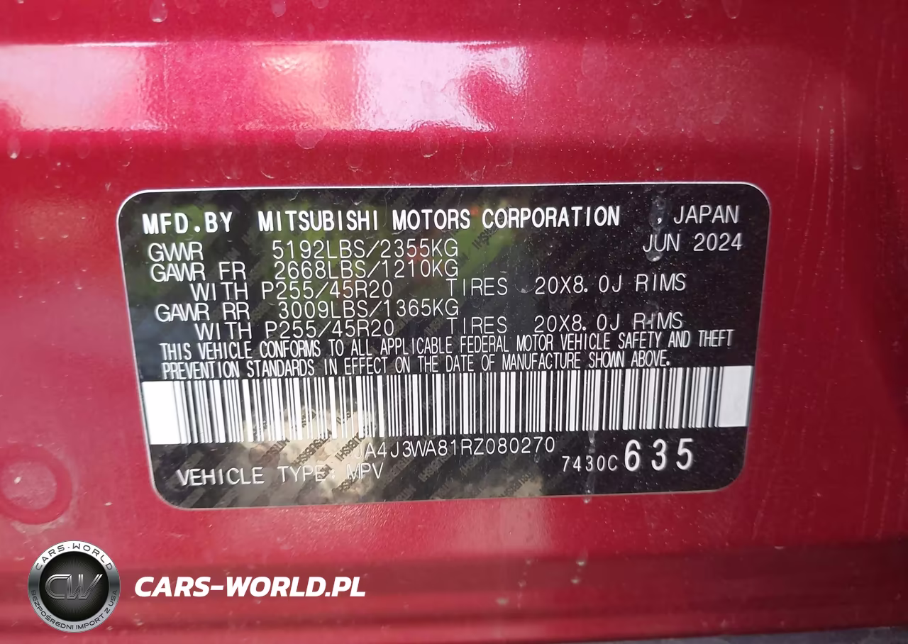 2024 Mitsubishi Outlander Sel 2.5 2Wd-Sel Black Edition 2Wd VIN:JA4J3WA81RZ080270 - 9