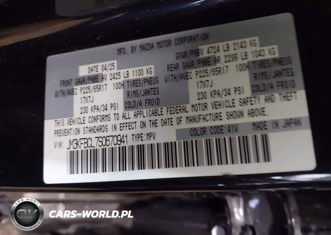 2025 Mazda Cx-5 2.5 S Preferred VIN:JM3KFBCL7S0670941 - 9