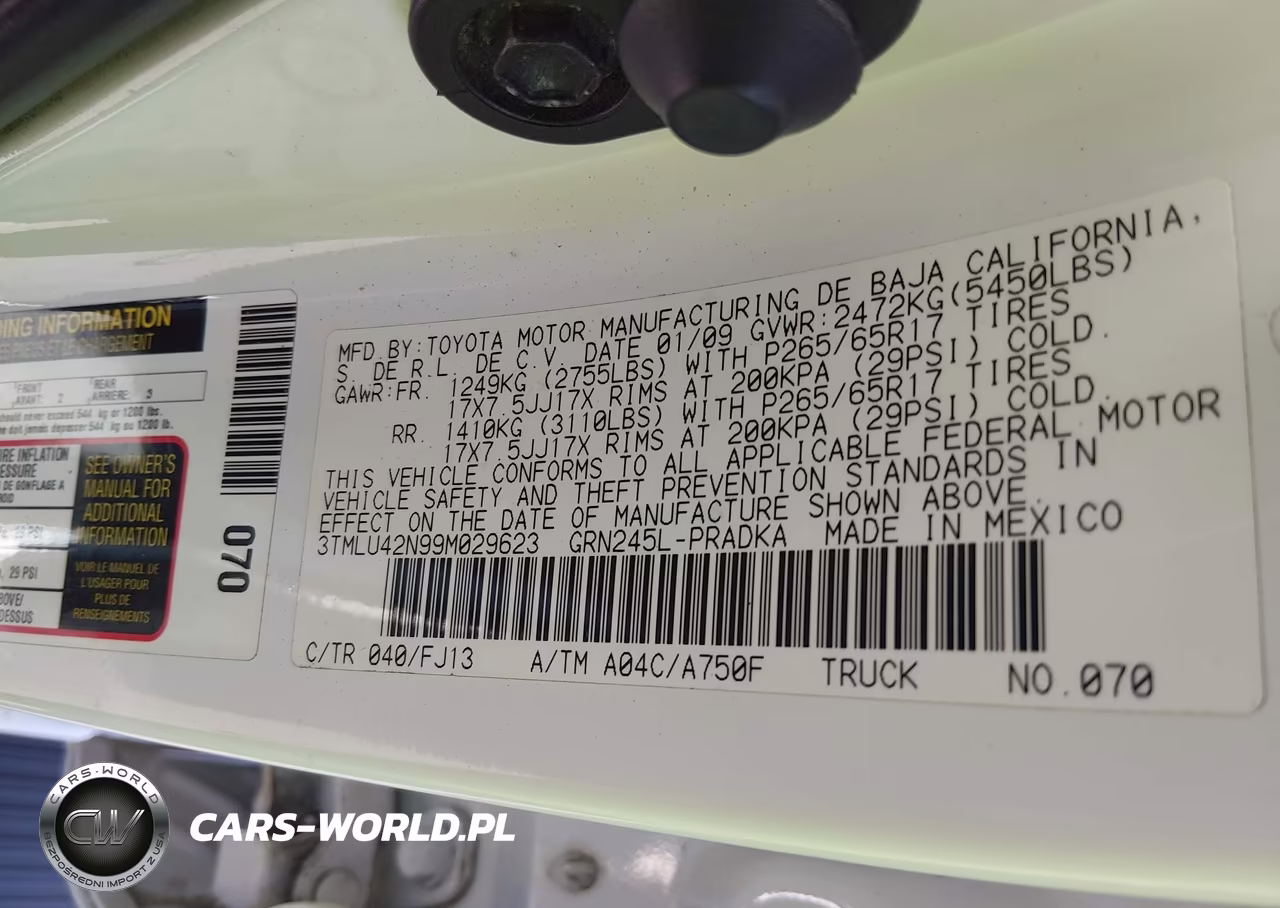 2009 Toyota Tacoma Base V6 VIN:3TMLU42N99M029623 - 9