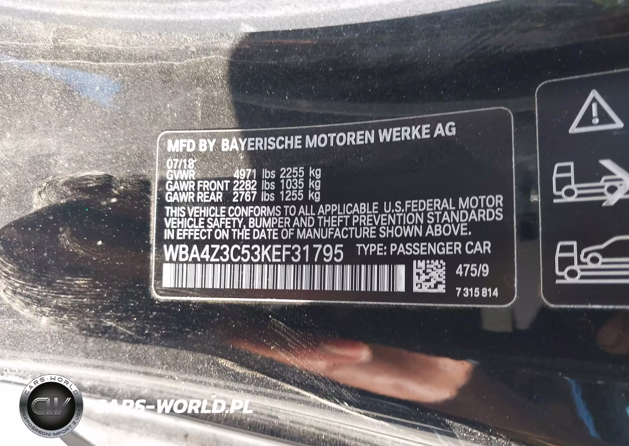 2019 BMW 430I xDrive VIN:WBA4Z3C53KEF31795 - 9