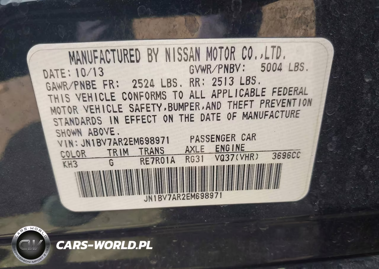 2014 Infiniti Q50 Premium VIN:JN1BV7AR2EM698971 - 9