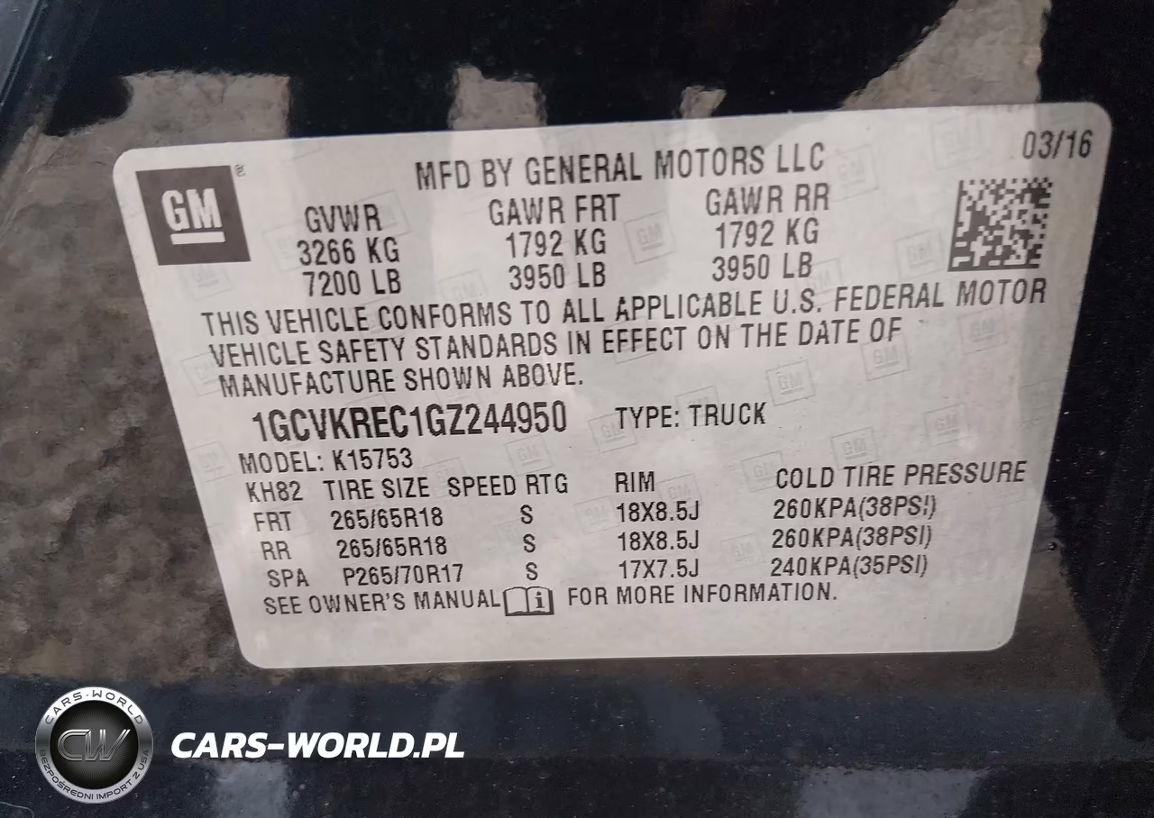 2016 Chevrolet Silverado 1500 2Lt VIN:1GCVKREC1GZ244950 - 9