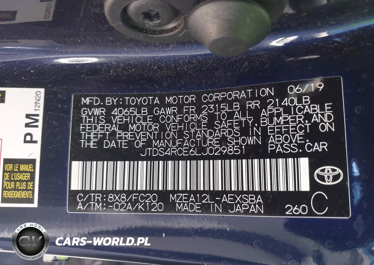 2020 Toyota Corolla Se VIN:JTDS4RCE6LJ029851 - 9
