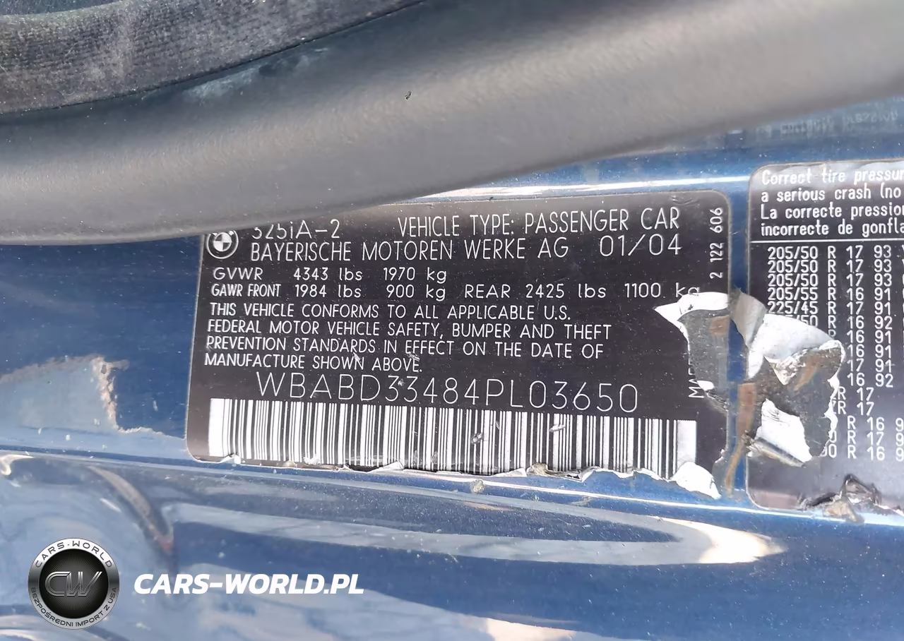 2004 BMW 325Ci VIN:WBABD33484PL03650 - 9