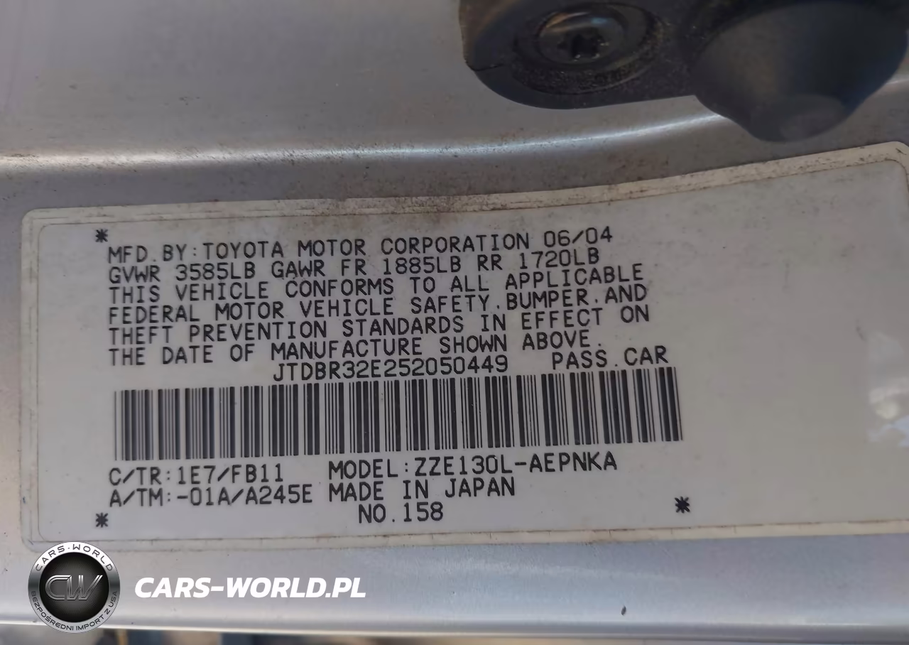 2005 Toyota Corolla Le VIN:JTDBR32E252050449 - 9