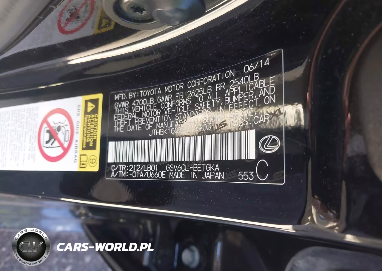 2014 Lexus Es 350 VIN:JTHBK1GG5E2139031 - 9