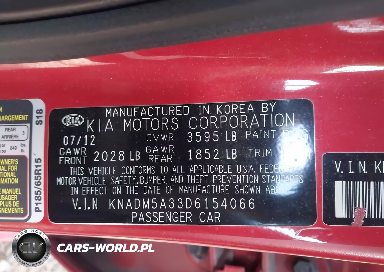 2013 Kia Rio Lx VIN:KNADM5A33D6154066 - 9