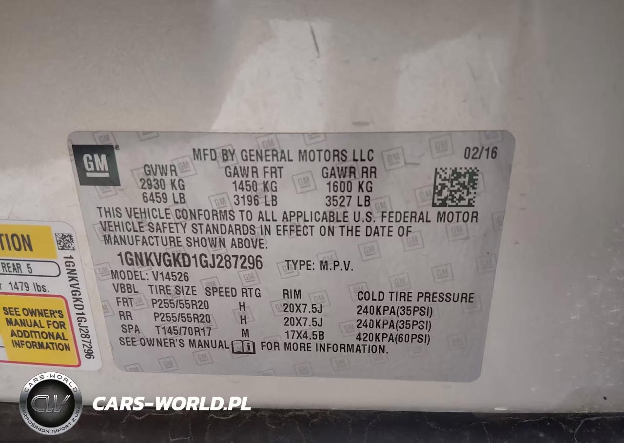 2016 Chevrolet Traverse Lt VIN:1GNKVGKD1GJ287296 - 9