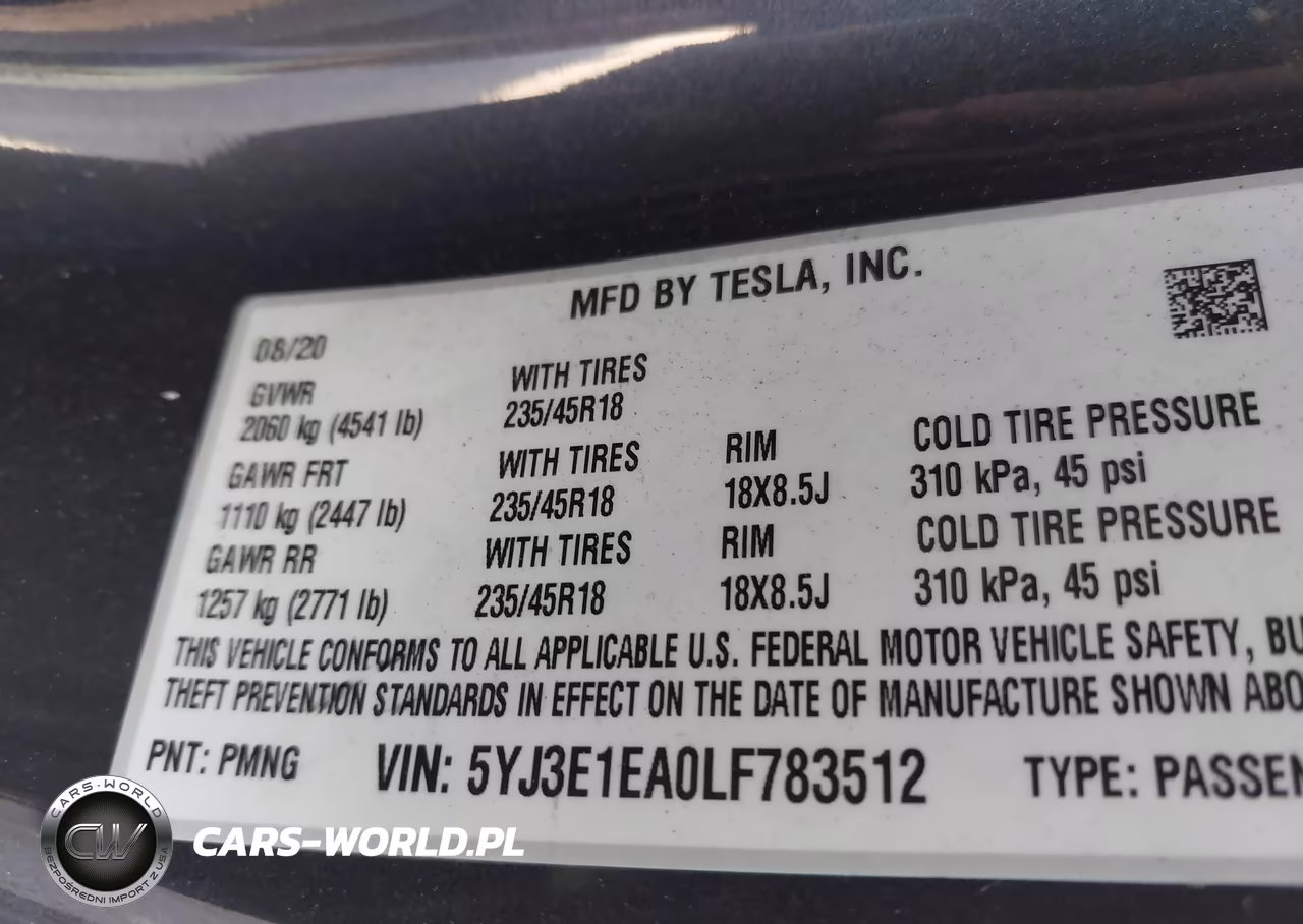 2020 Tesla Model 3 Standard Range Plus Rear-Wheel Drive-Standard Range Rear-Wheel Drive VIN:5YJ3E1EA0LF783512 - 9