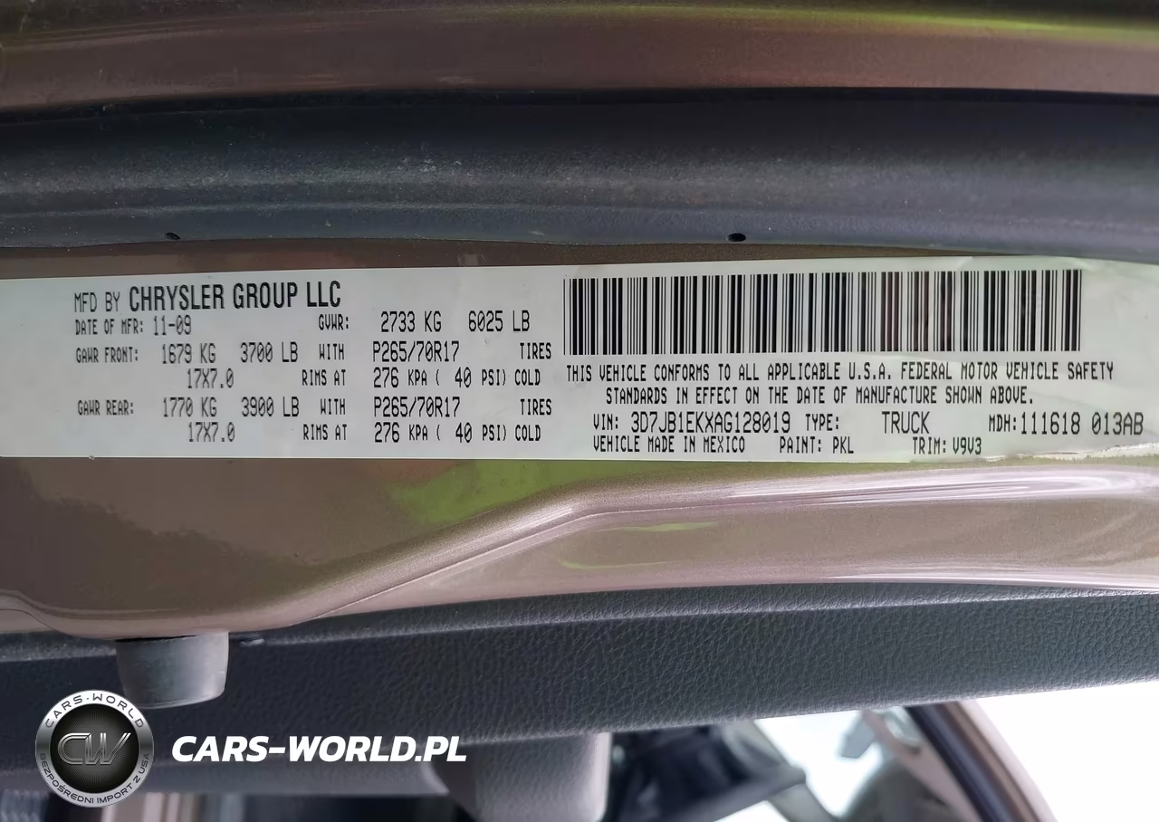 2010 Dodge Ram 1500 St VIN:3D7JB1EKXAG128019 - 9