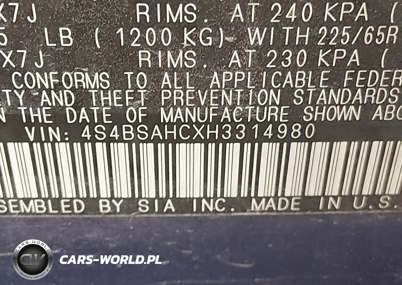 2017 Subaru Outback 2.5I Premium VIN:4S4BSAHCXH3314980 - 9