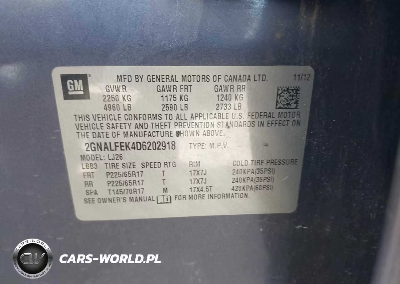 2013 Chevrolet Equinox Ltz VIN:2GNALFEK4D6202918 - 9