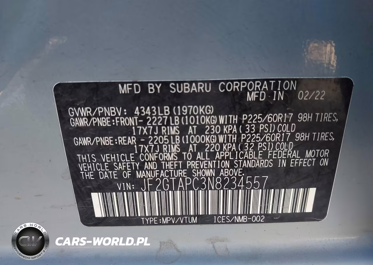 2022 Subaru Crosstrek Premium VIN:JF2GTAPC3N8234557 - 9