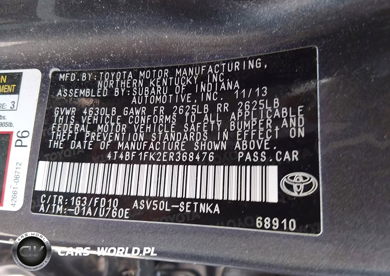 2014 Toyota Camry Le VIN:4T4BF1FK2ER368476 - 9