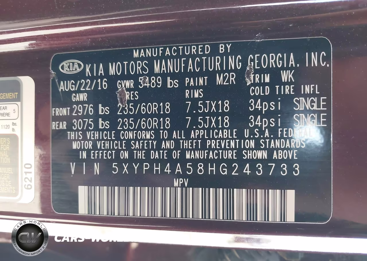 2017 Kia Sorento 3.3L Ex VIN:5XYPH4A58HG243733 - 9