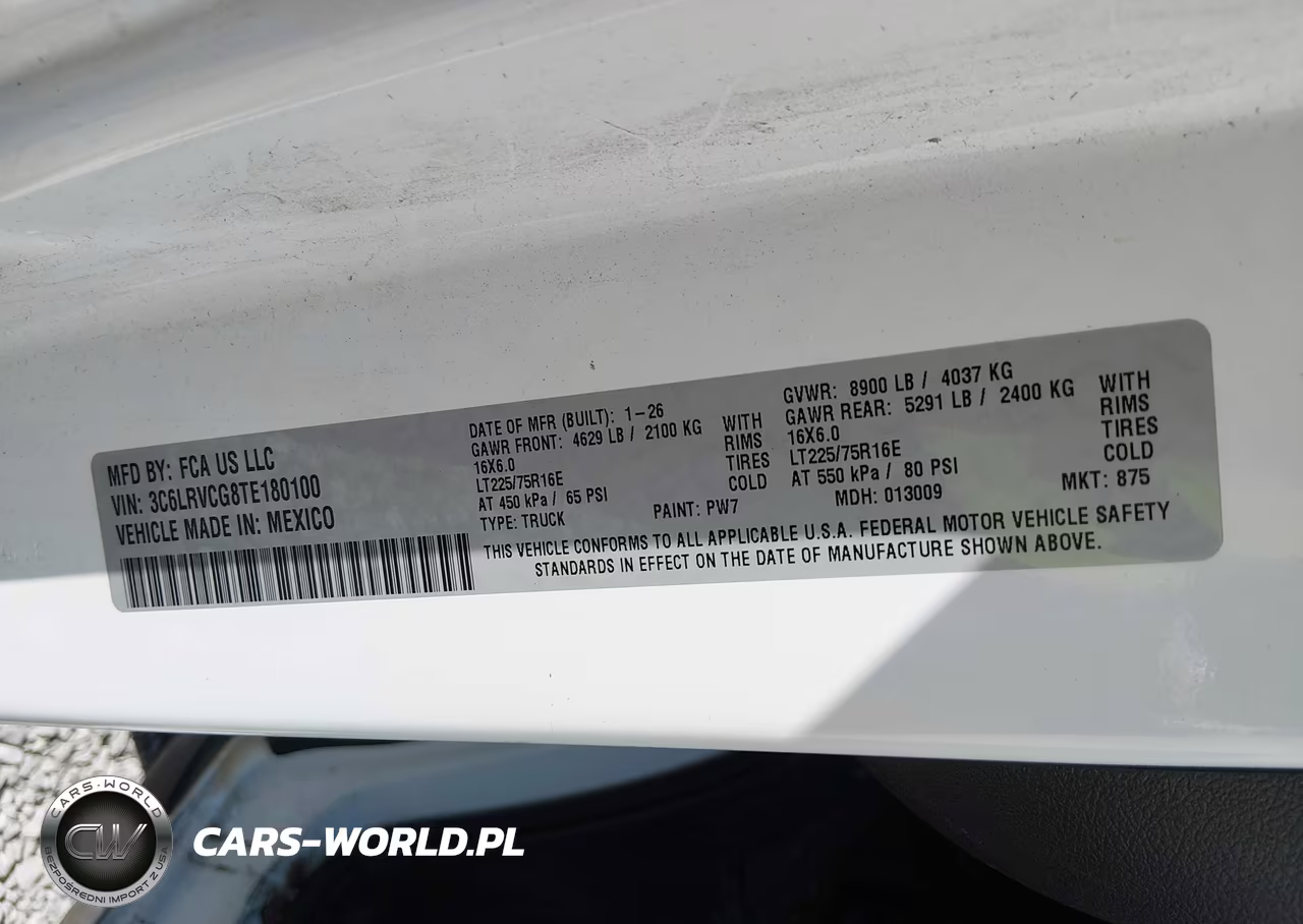 2026 Ram Promaster Tradesman VIN:3C6LRVCG8TE180100 - 9