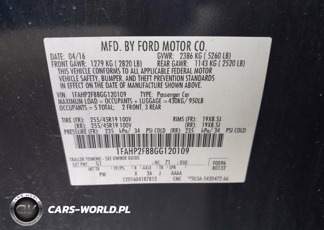 2016 Ford Taurus Limited VIN:1FAHP2F88GG120109 - 9