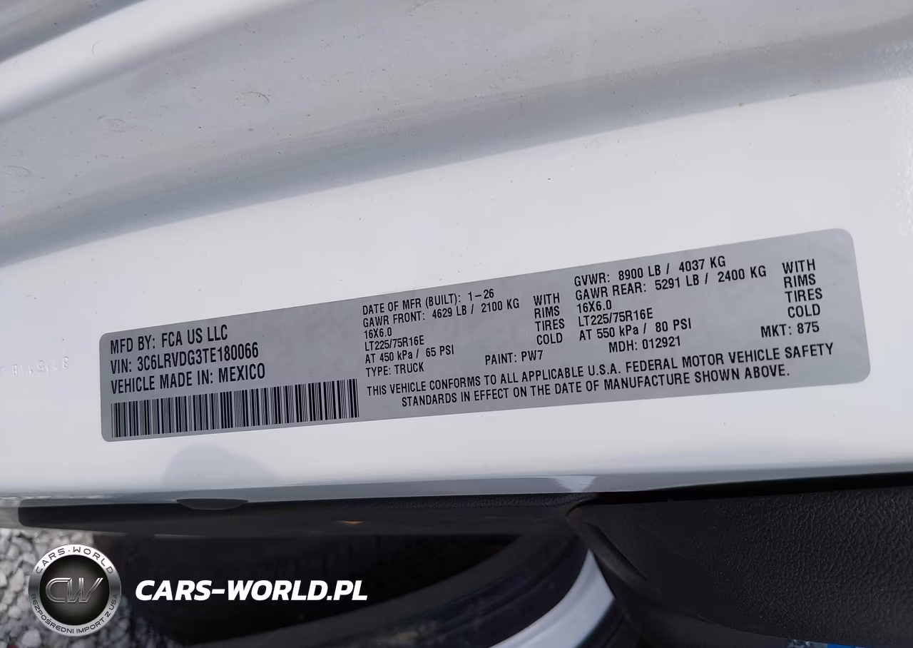 2026 Ram Promaster 2500 Tradesman High Roof 159 Wb W-Pass Seat VIN:3C6LRVDG3TE180066 - 9