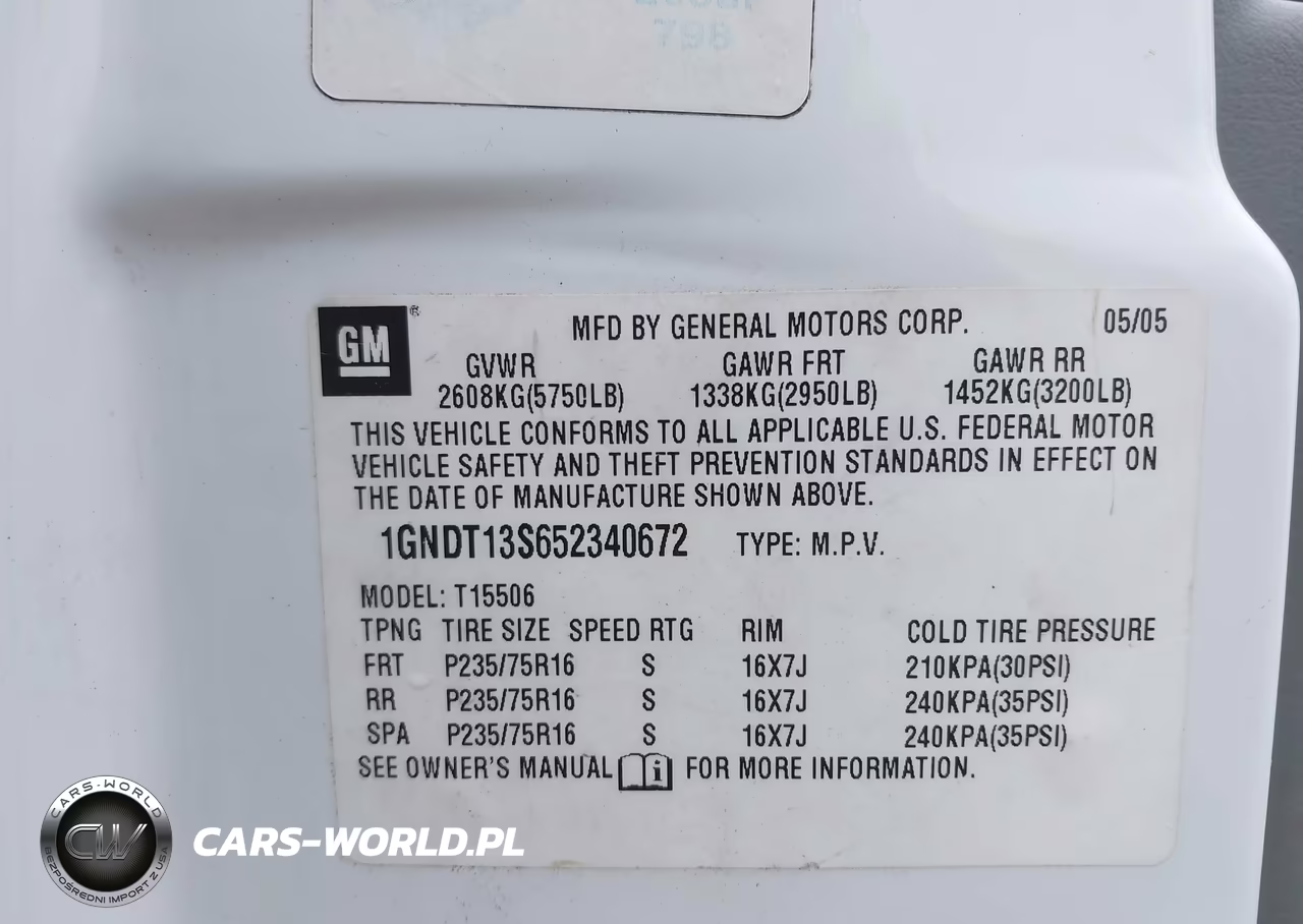 2005 Chevrolet Trailblazer Ls VIN:1GNDT13S652340672 - 9