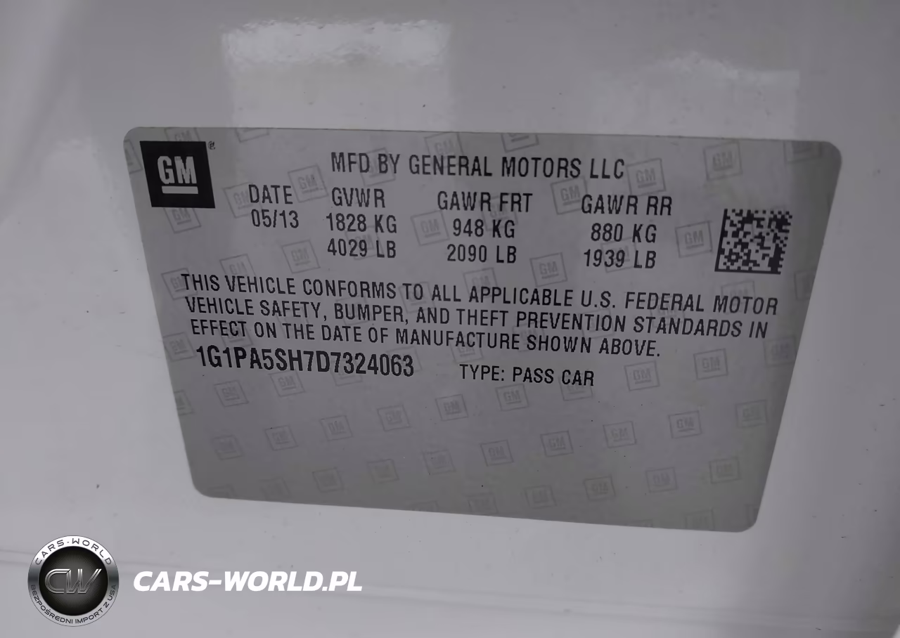 2013 Chevrolet Cruze Ls Auto VIN:1G1PA5SH7D7324063 - 9