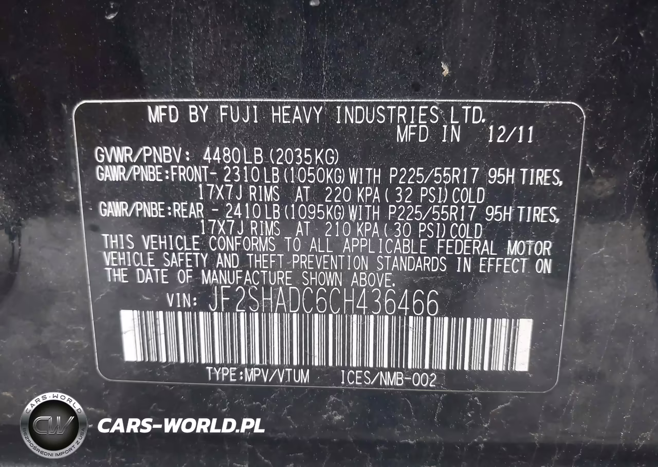 2012 Subaru Forester 2.5X Premium VIN:JF2SHADC6CH436466 - 9
