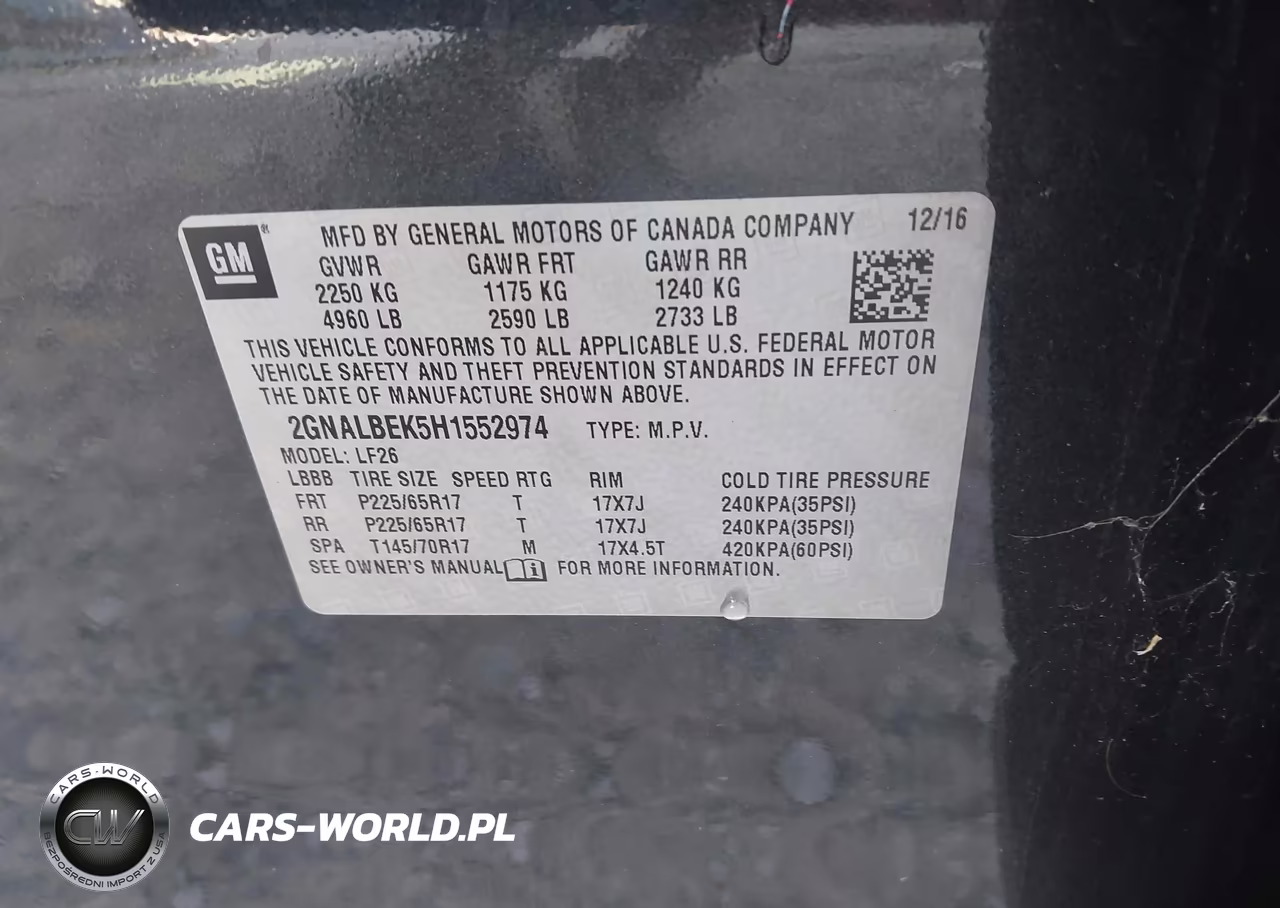 2017 Chevrolet Equinox Ls VIN:2GNALBEK5H1552974 - 9