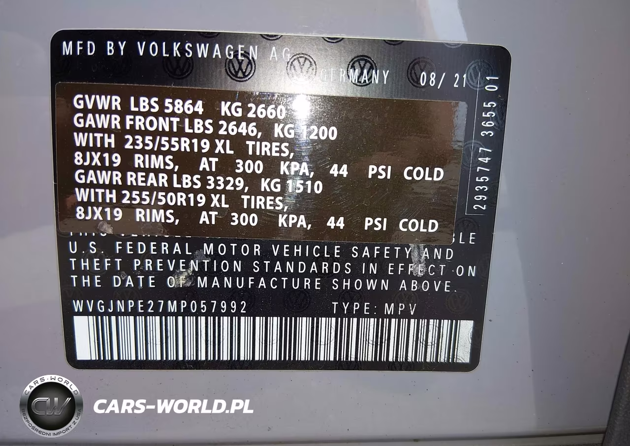 2021 Volkswagen Id.4 Awd Pro VIN:WVGJNPE27MP057992 - 9