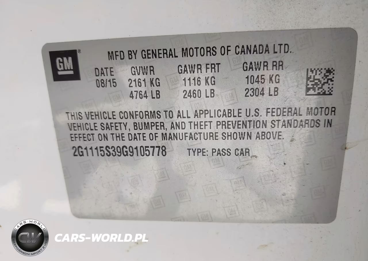 2016 Chevrolet Impala 2Lt VIN:2G1115S39G9105778 - 9