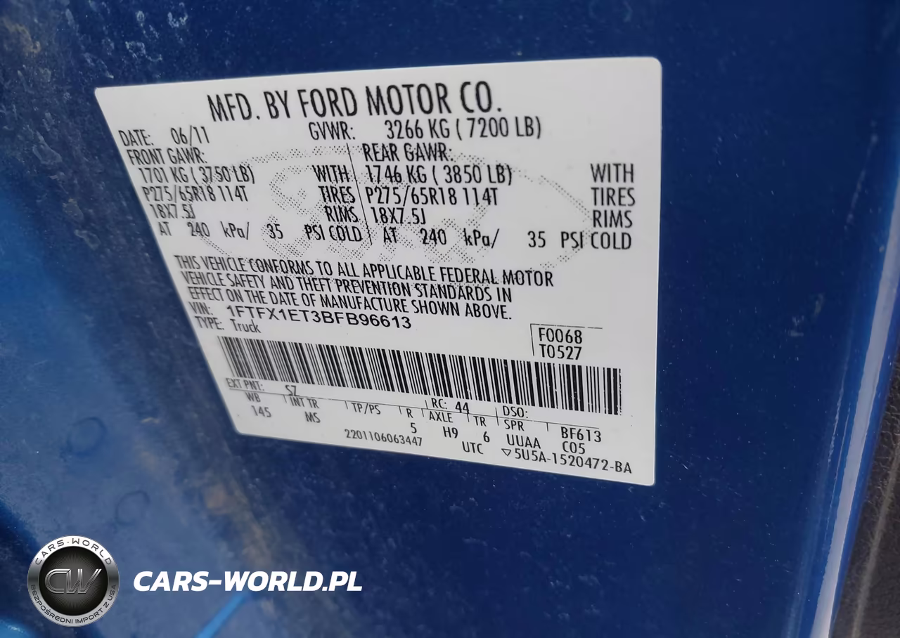2011 Ford F-150 Xlt VIN:1FTFX1ET3BFB96613 - 9