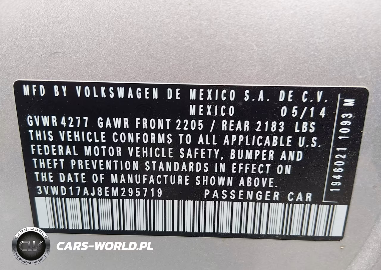 2014 Volkswagen Jetta 1.8T Se VIN:3VWD17AJ8EM295719 - 9
