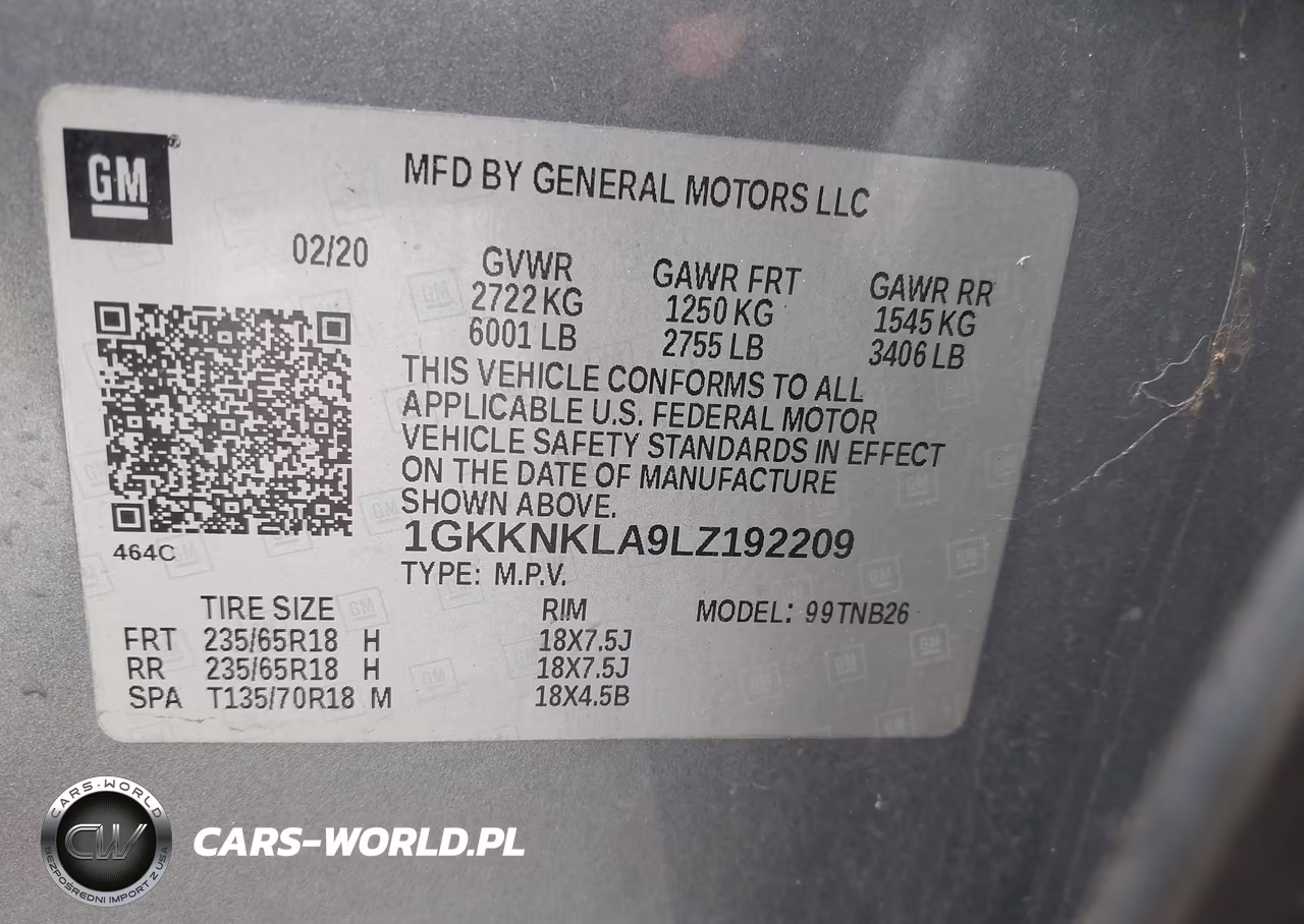 2020 GMC Acadia Fwd Sle VIN:1GKKNKLA9LZ192209 - 9