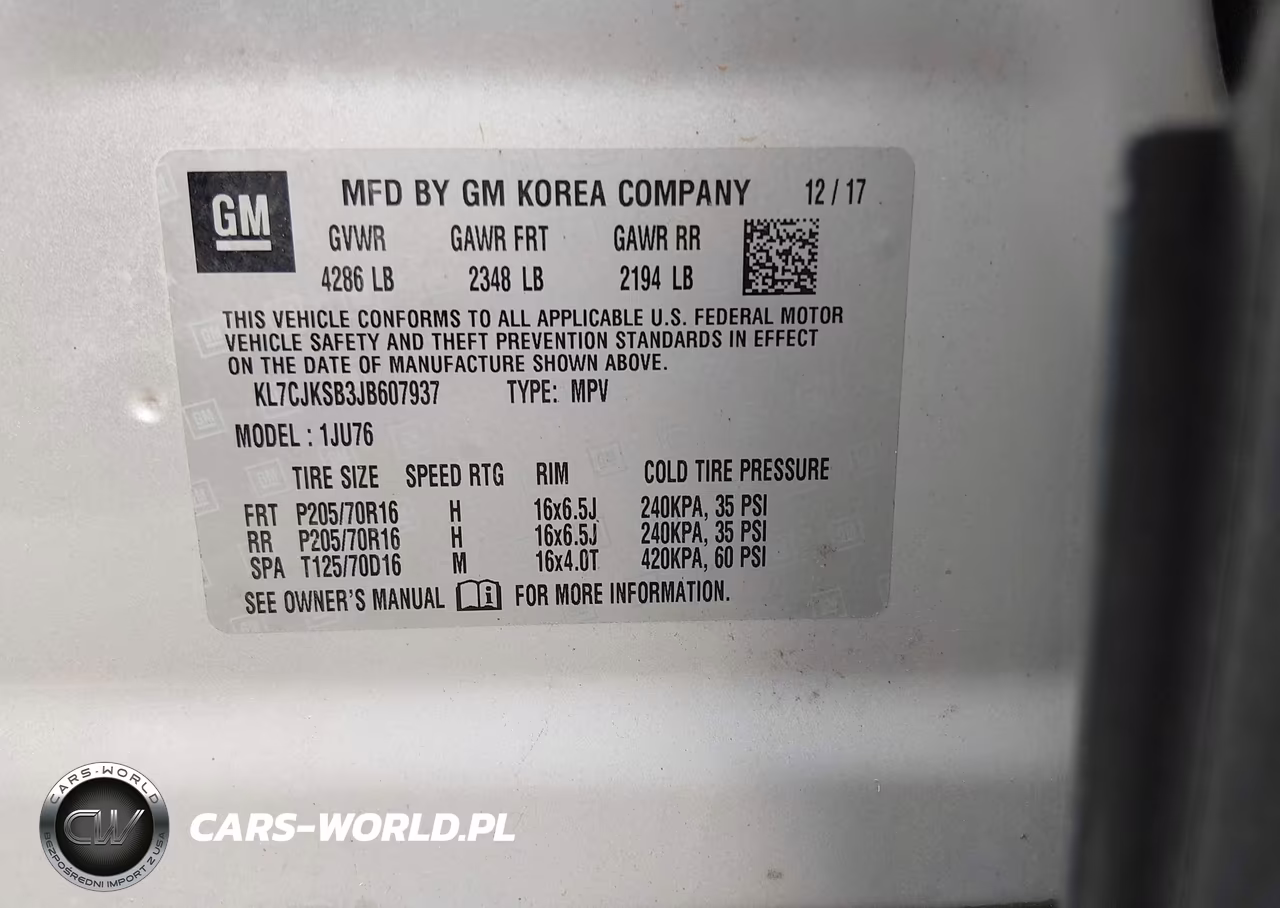 2018 Chevrolet Trax Ls VIN:KL7CJKSB3JB607937 - 9