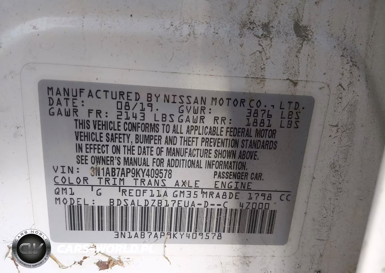 2019 Nissan Sentra Sv VIN:3N1AB7AP9KY409578 - 9