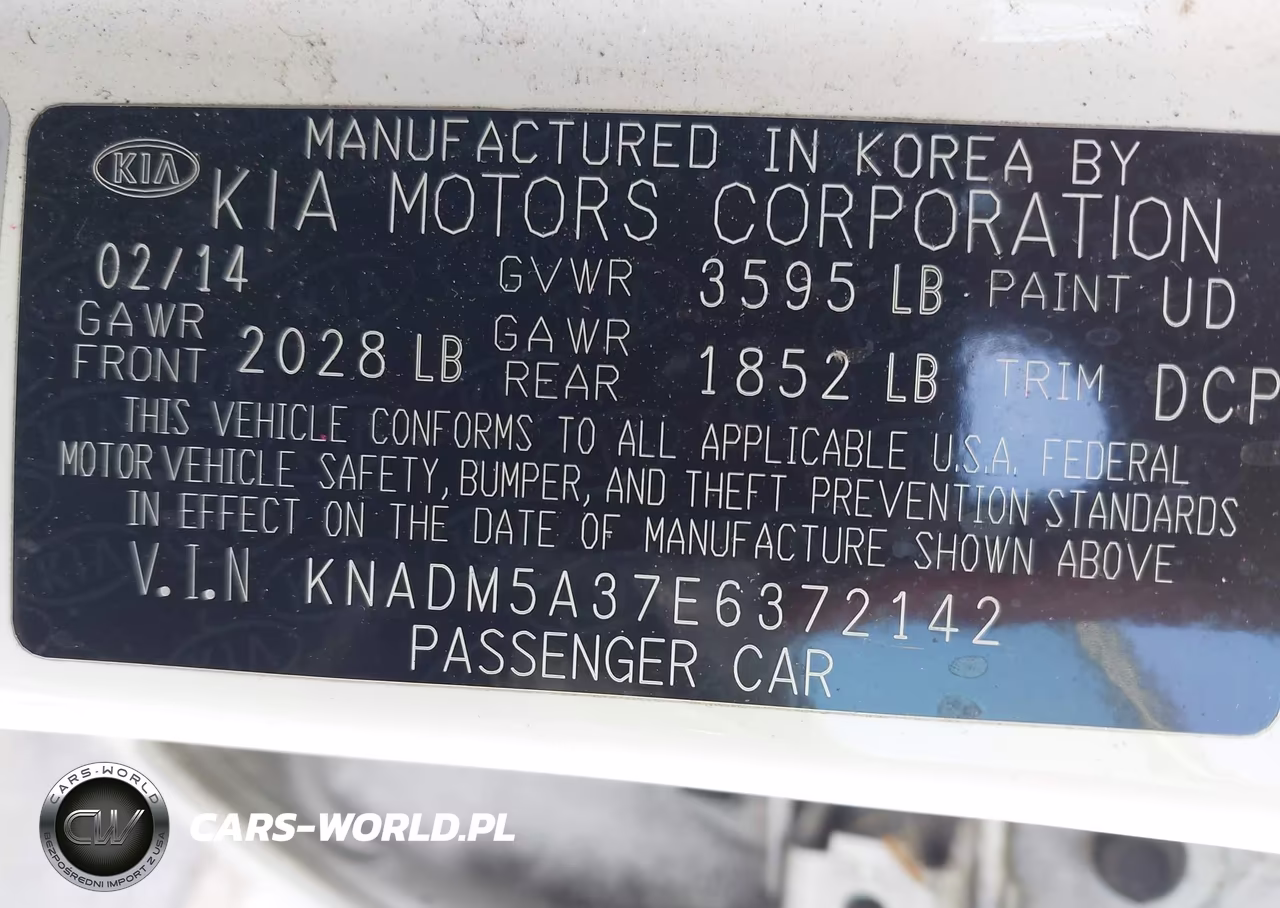 2014 Kia Rio Lx VIN:KNADM5A37E6372142 - 9