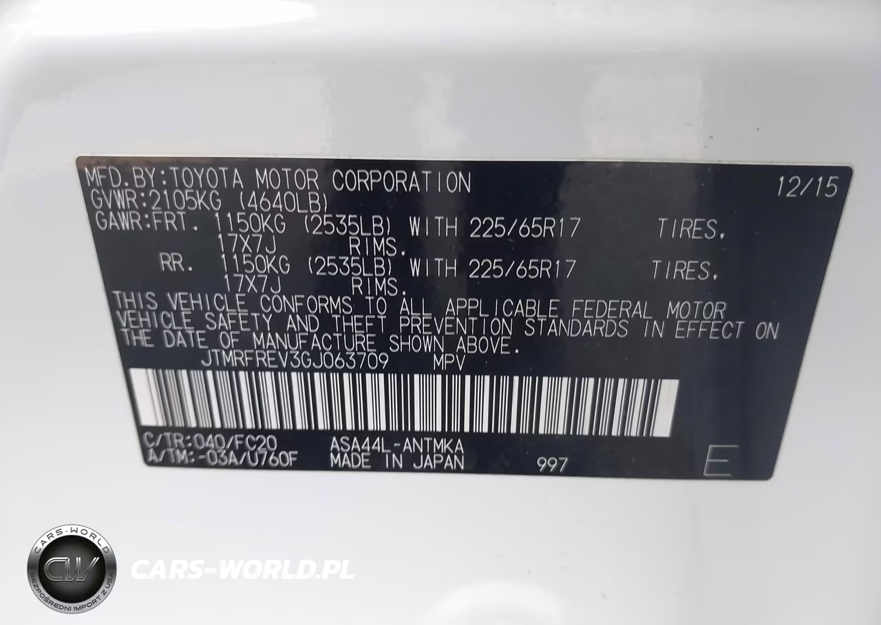 2016 Toyota Rav4 Xle VIN:JTMRFREV3GJ063709 - 9