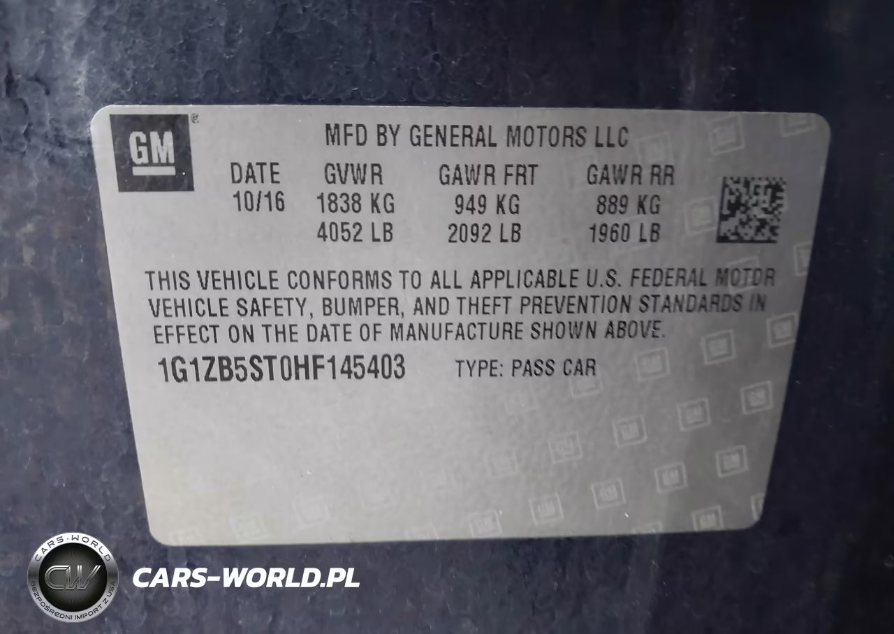 2017 Chevrolet Malibu Ls VIN:1G1ZB5ST0HF145403 - 9