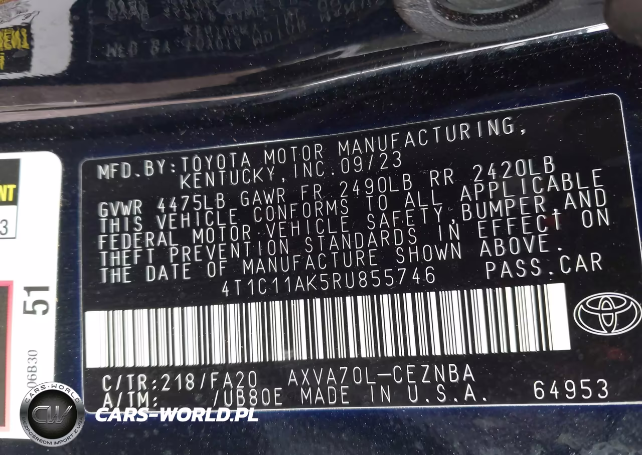 2024 Toyota Camry Le VIN:4T1C11AK5RU855746 - 9