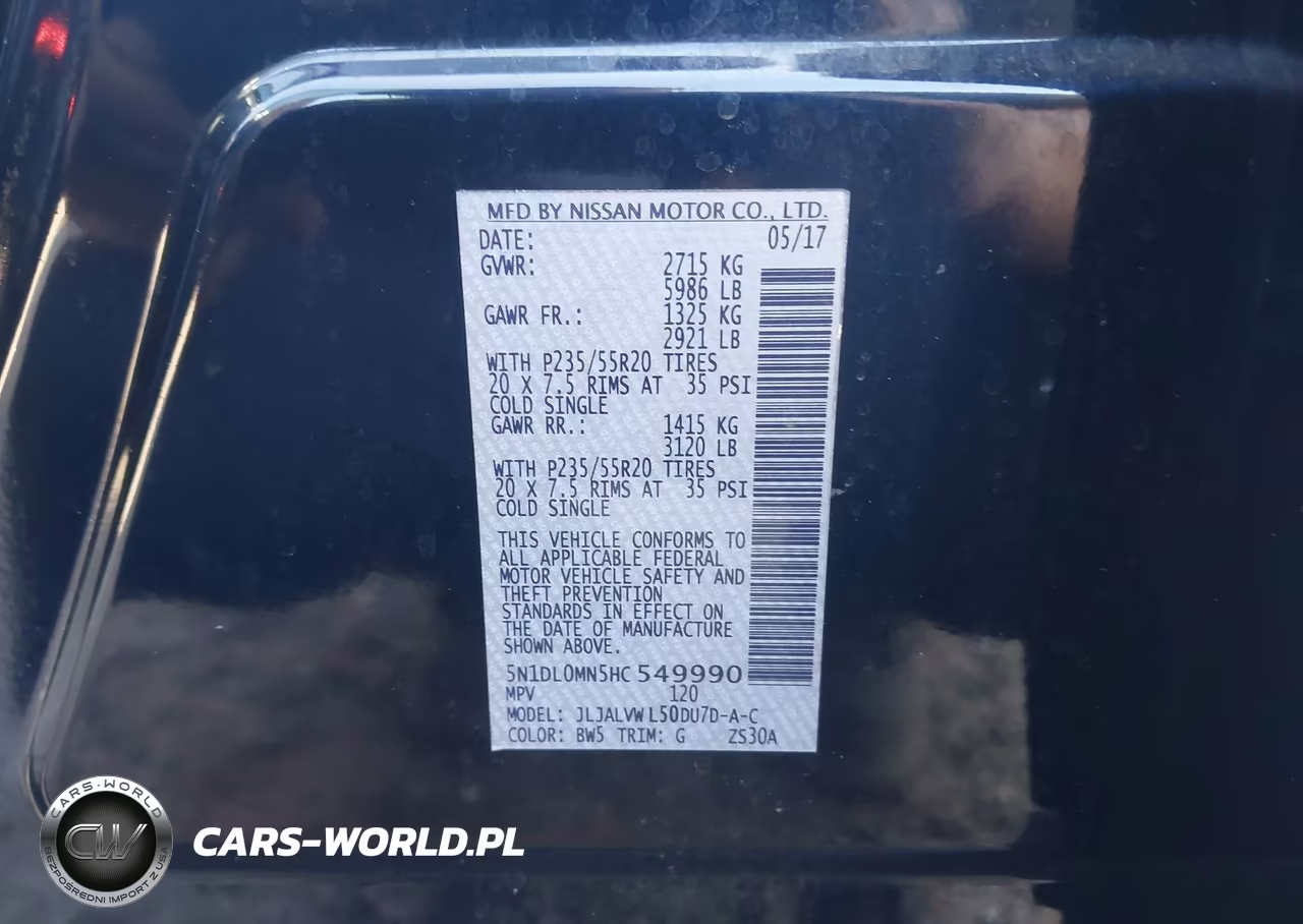 2017 Infiniti Qx60 VIN:5N1DL0MN5HC549990 - 9