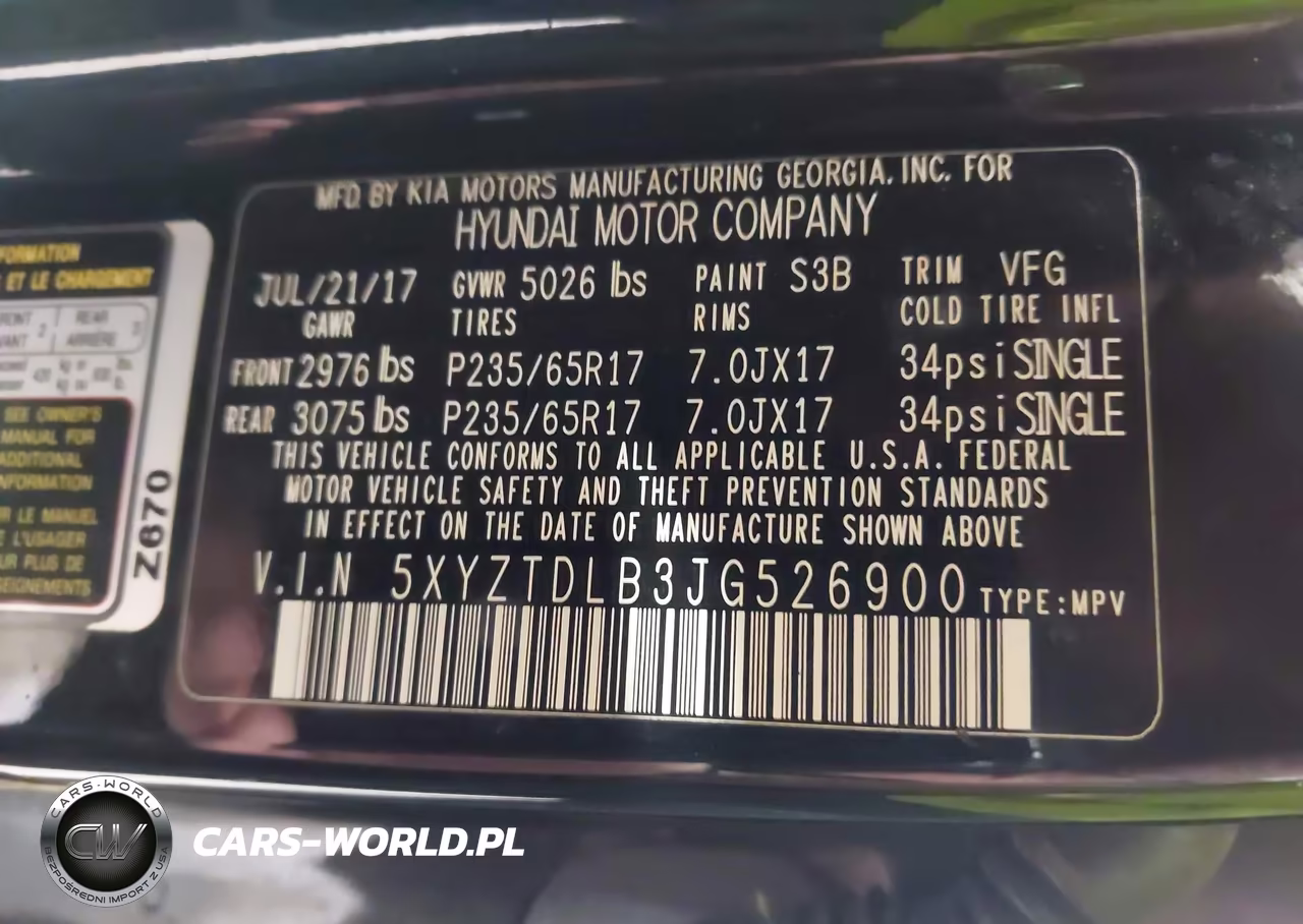 2018 Hyundai Santa Fe Sport 2.4L VIN:5XYZTDLB3JG526900 - 9