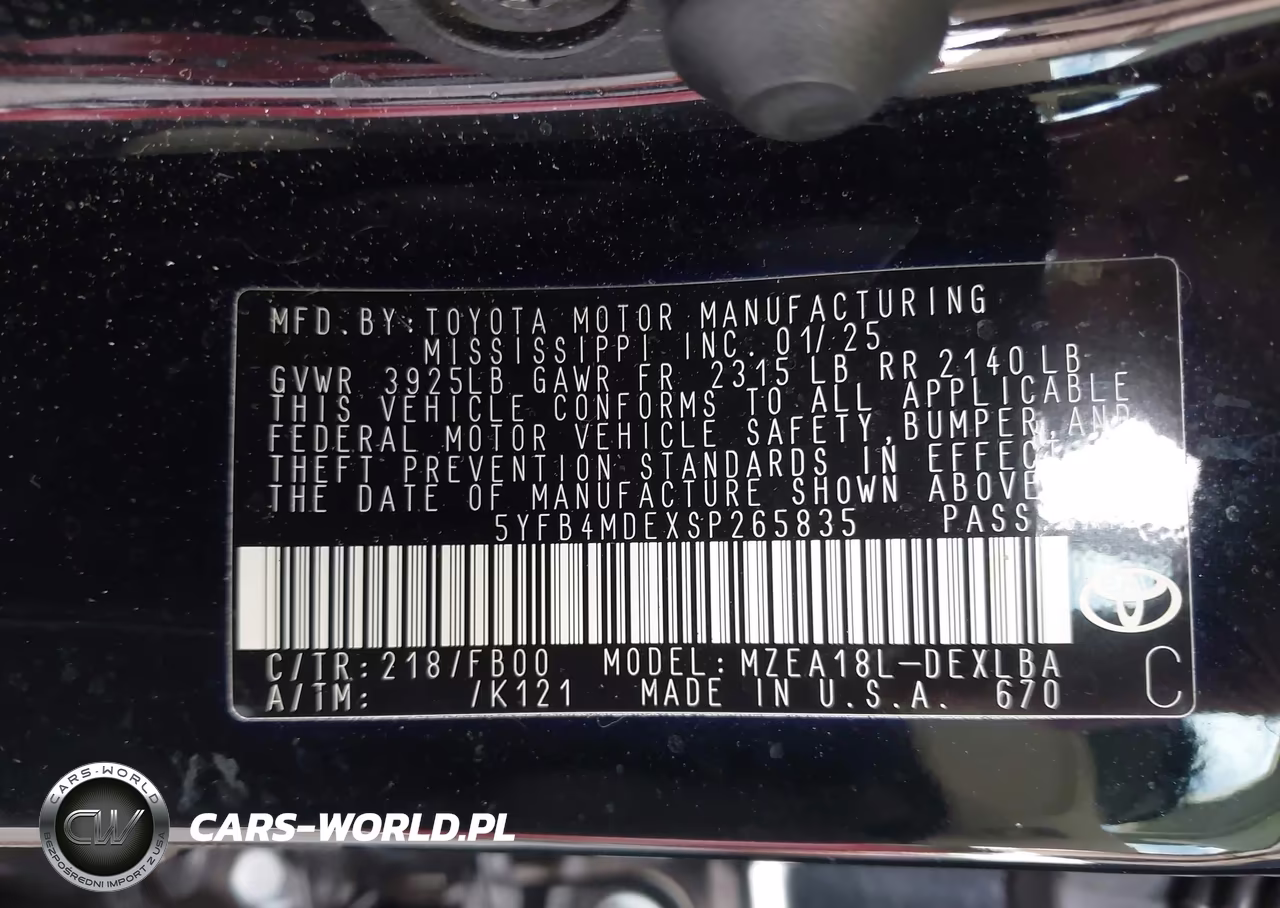 2025 Toyota Corolla Le VIN:5YFB4MDEXSP265835 - 9