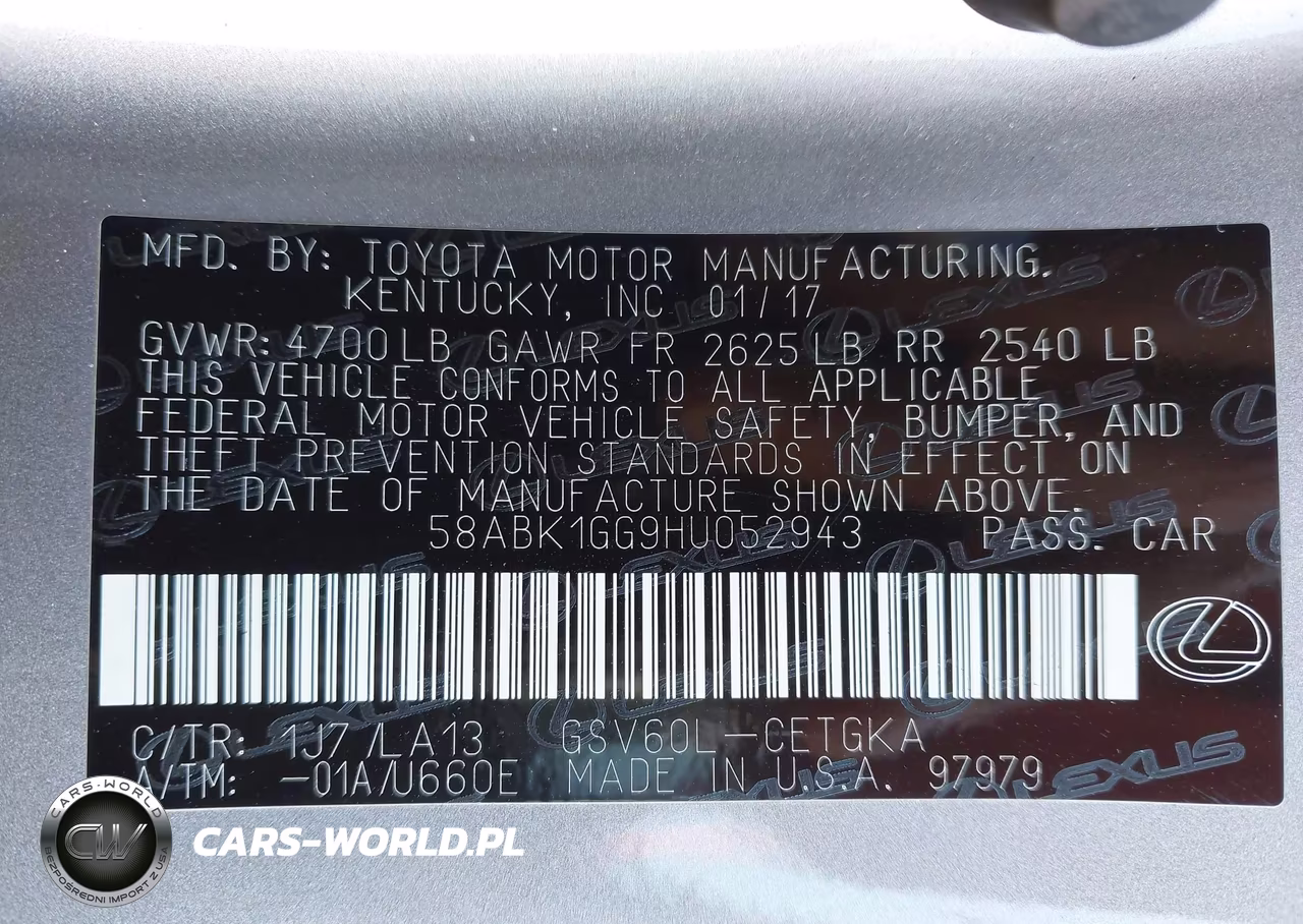 2017 Lexus Es 350 VIN:58ABK1GG9HU052943 - 9