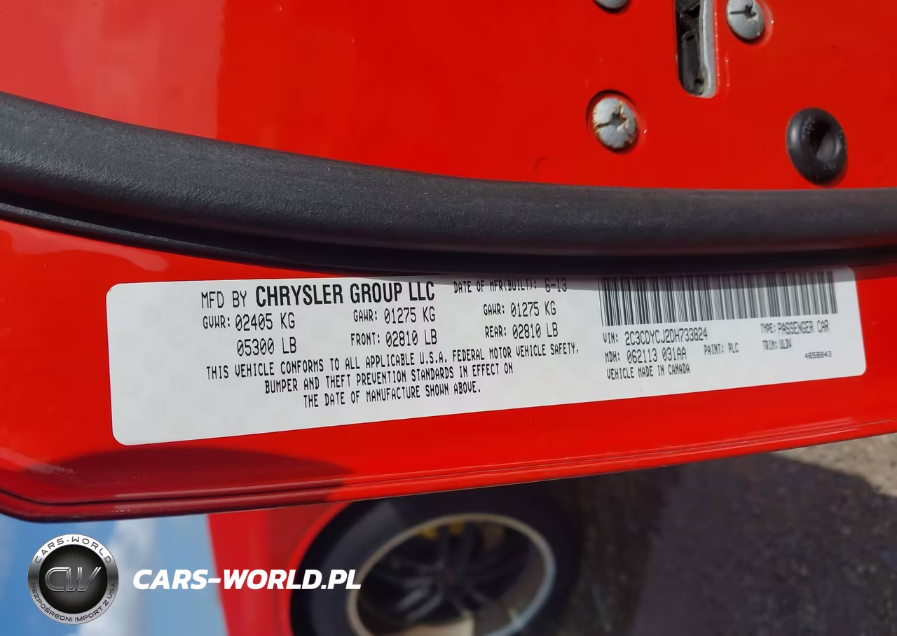 2013 Dodge Challenger Srt8 VIN:2C3CDYCJ2DH733824 - 9