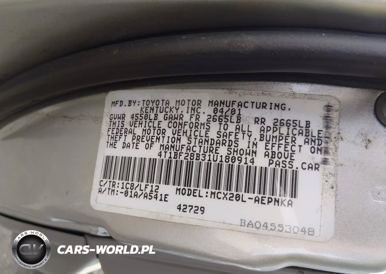 2001 Toyota Avalon Xl VIN:4T1BF28B31U180914 - 9