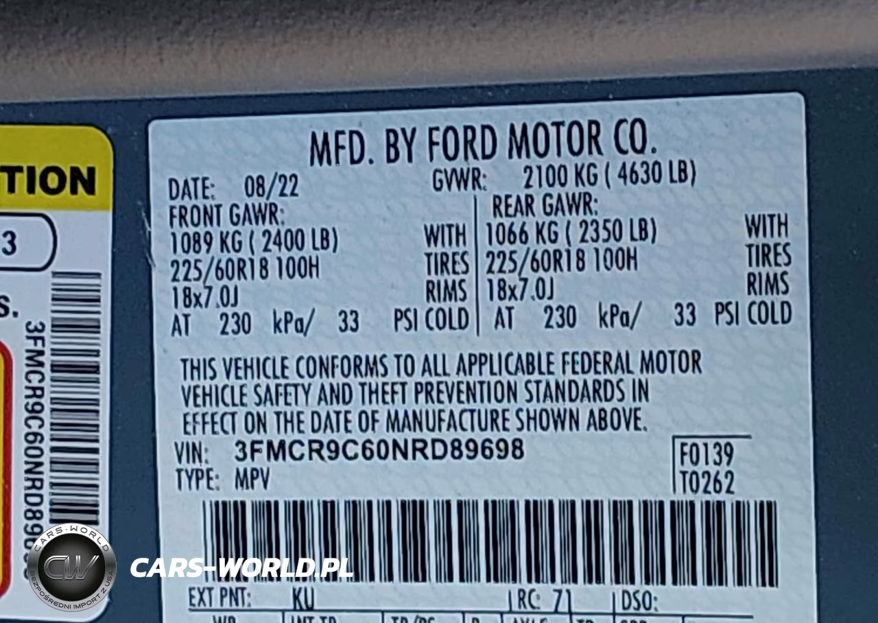 2022 Ford Bronco Sport Outer Banks VIN:3FMCR9C60NRD89698 - 9