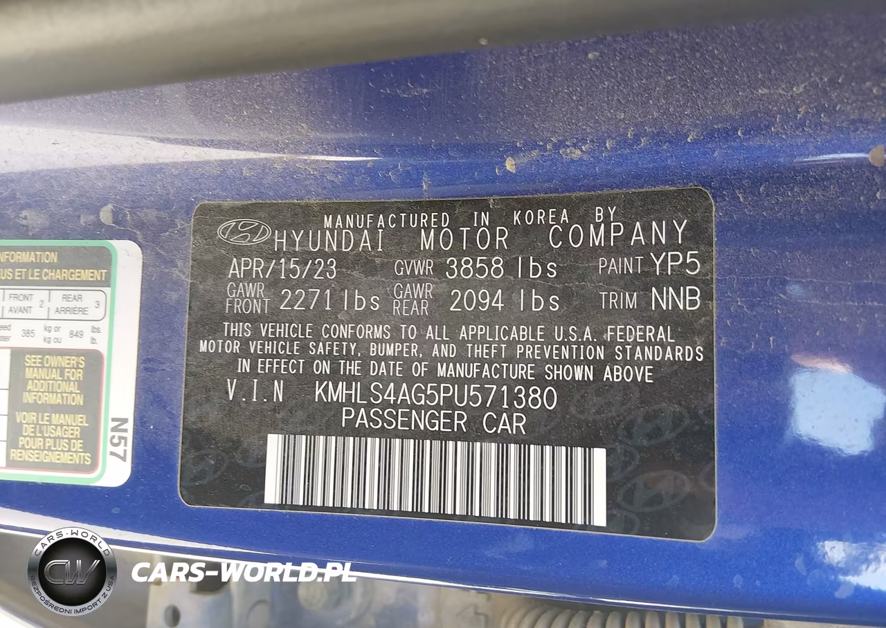 2023 Hyundai Elantra Sel VIN:KMHLS4AG5PU571380 - 9