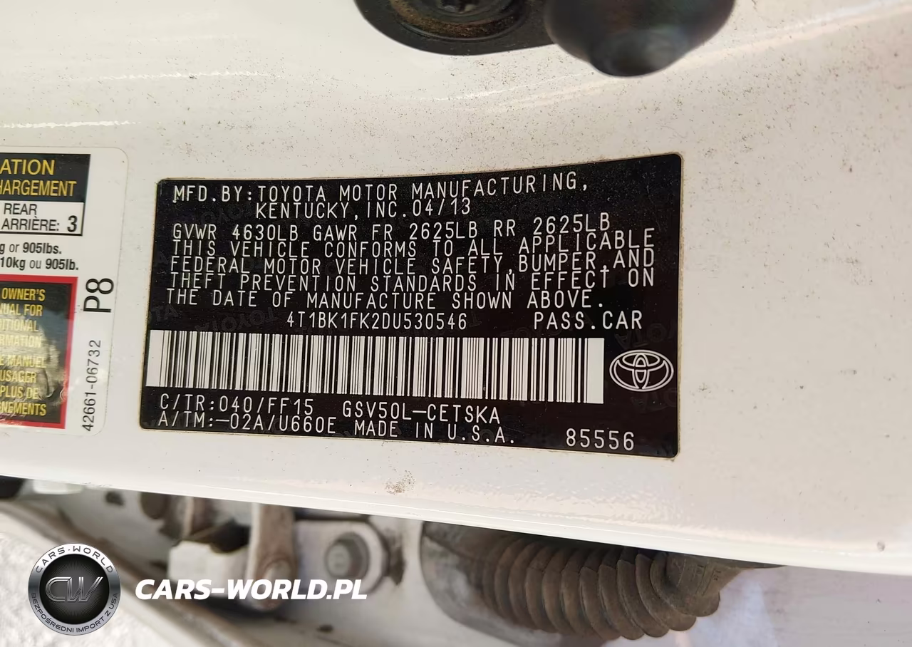 2013 Toyota Camry Se V6 VIN:4T1BK1FK2DU530546 - 9