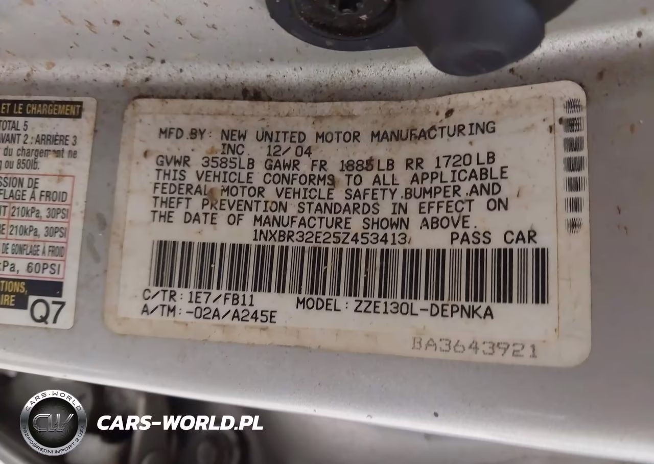 2005 Toyota Corolla Le VIN:1NXBR32E25Z453413 - 9