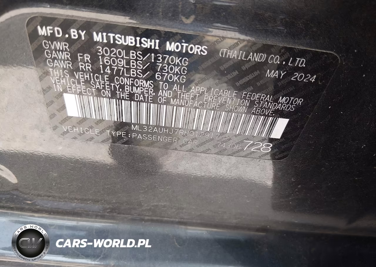2024 Mitsubishi Mirage Es-Le VIN:ML32AUHJ7RH012917 - 9