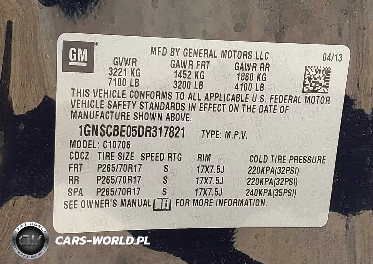 2013 Chevrolet Tahoe Lt VIN:1GNSCBE05DR317821 - 9