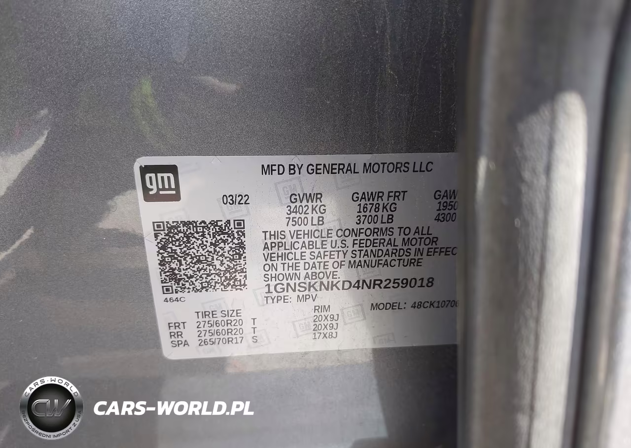2022 Chevrolet Tahoe 4Wd Lt VIN:1GNSKNKD4NR259018 - 9